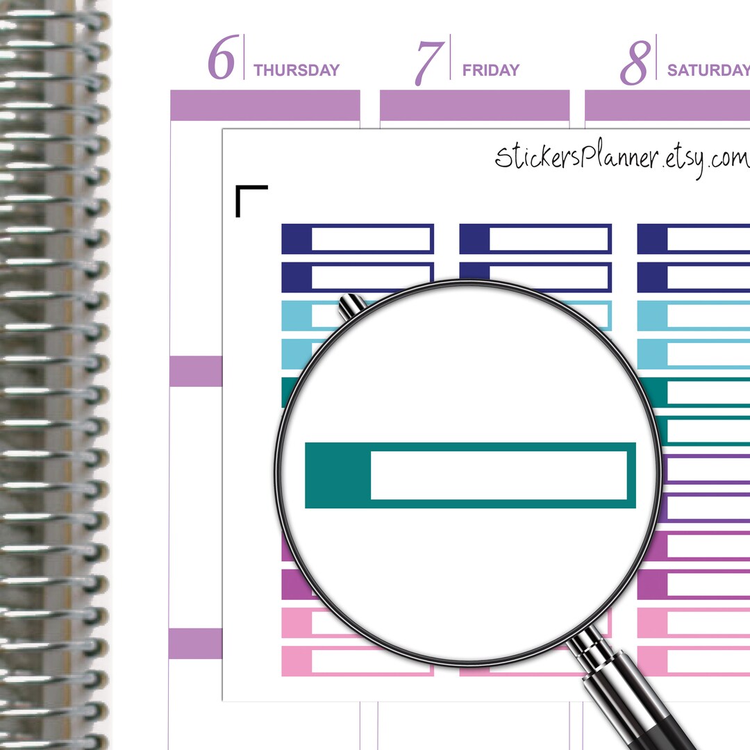 Quarter Box Stickers Appointment Planner Rainbow Erin Condren Happy ...