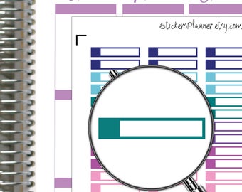 Quarter Box Stickers Appointment Planner Rainbow Erin Condren Happy Planner Functional everyday journal (n1E-2)