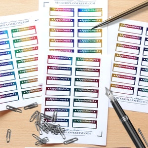 Stickers autocollants pour agenda FOIL Erin Condren (N1C)