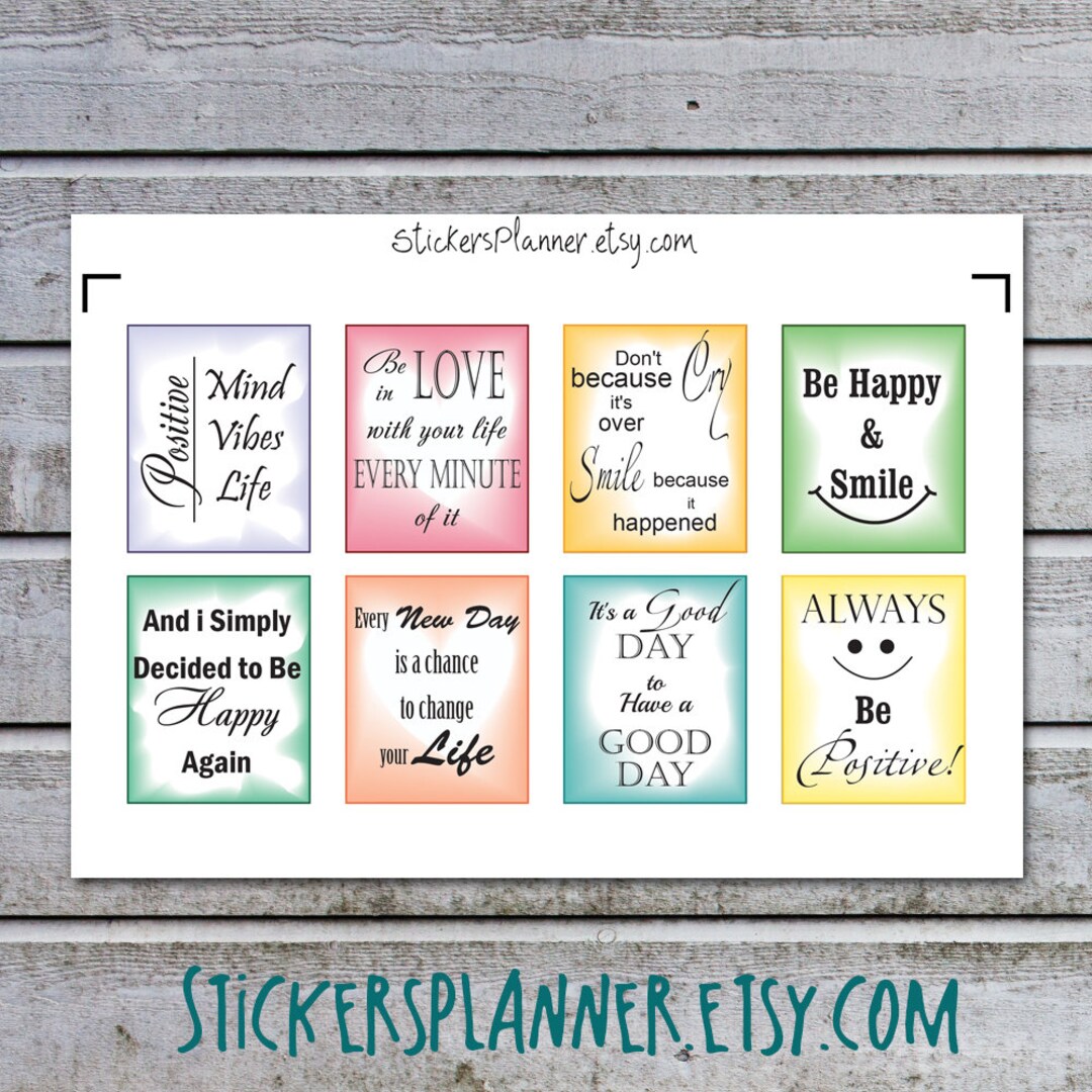 Inspirational Stickers Motivational Planner Quotes Erin Condren Happy ...