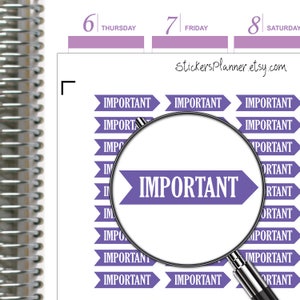 Adesivi per etichette importanti Planner Intestazione funzionale Erin Condren Adesivi per planner giornaliero n18