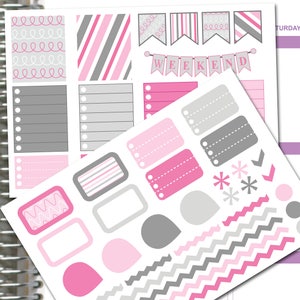 Agenda hebdomadaire Stickers Erin Condren Happy Planner Filofax Scrapbooking Stickers quotidiens Journal calendriers (NK2-2)