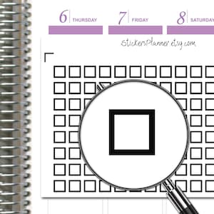 Selectievakjes Doos Checklist plannerstickers vierkante mini notitiestickers Functionele organizer