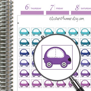 Autopictogram Stickers Planner Autobetaling Road Trip Erin Condren Rainbow Happy planner elke dag