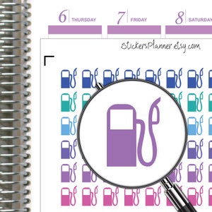 Tanken tankstation planner stickers voor Erin Condren planner gelukkig dagelijks pictogram stickers gas stickers brandstof i73-2)