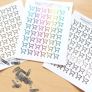 Stickers adhésifs en aluminium pour caddie Autocollants d'épicerie en métal (TT