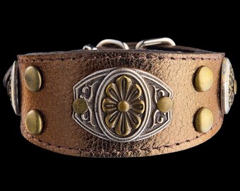 Leather dog collar for Italian greyhound (Piccolo levriero italiano),Chinese Crested Dog, Poodle | small dog collar