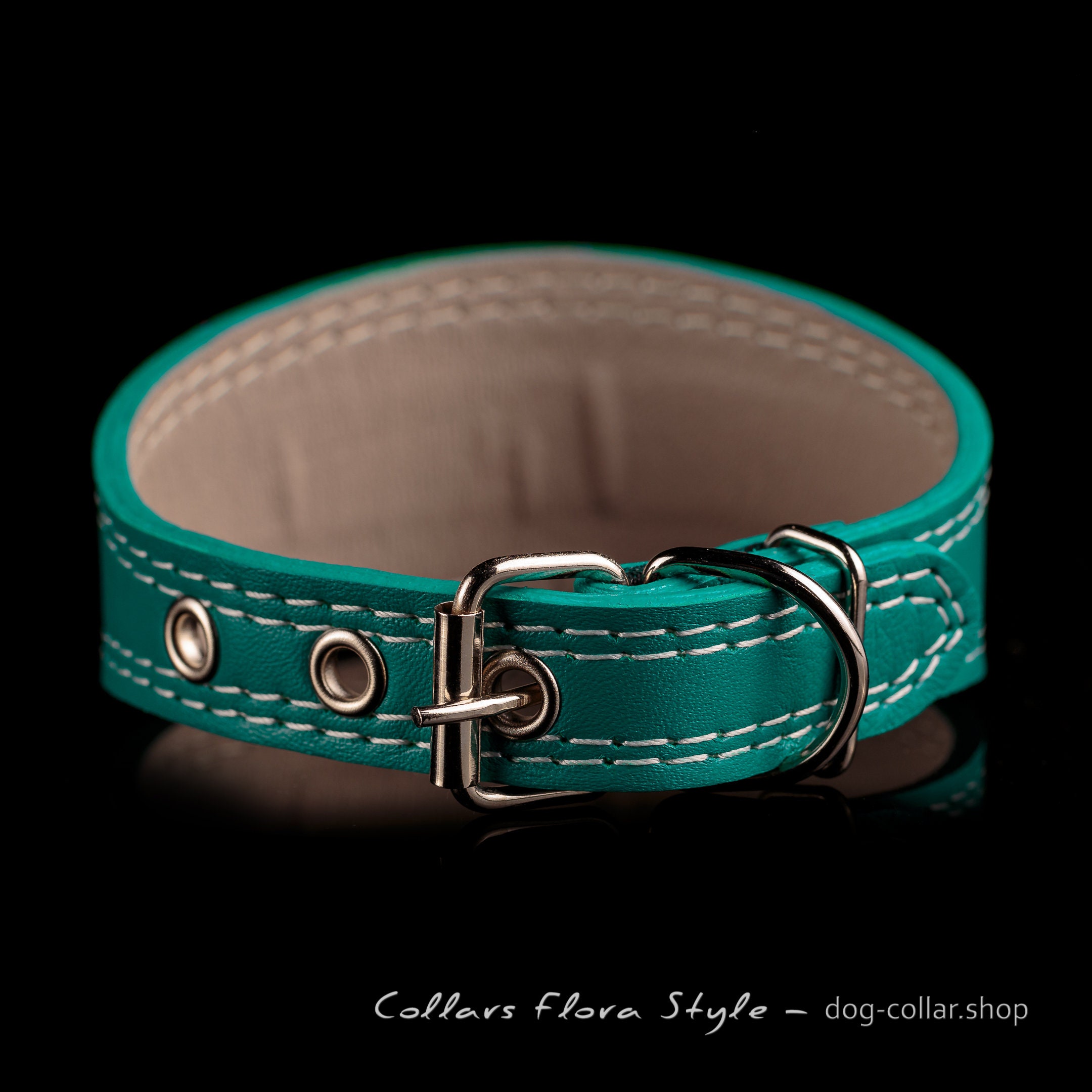 Leather Greyhound Collar Leather Dog Collar for Italy Etsy