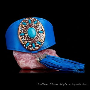 Collier en cuir pour lévrier, lévrier, lévrier afghan, collier saluki, galgo, collier azawakh, collier Lurcher, chien barzoï