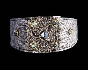 Jeweled dog collar | Luxury dog collar | Leather dog collar for Italian Greyhound Sighthound, Whippet, Xoloitzcuintli, Poodle