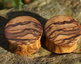 Olive wood plugs ( pair )