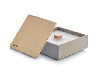 Betonfeuer® 'Meru - L' by Beske-Manufaktur with permanent wick | 17 x 17 cm | Wax eater | Table fire | 100% handmade 'Made in Germany'