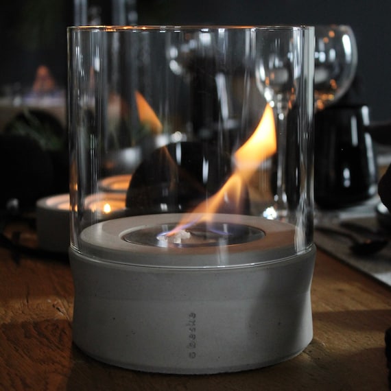 Ethanolfeuer 'Yali' - Tischkamin Indoor & Outdoor der Beske-Manufaktur - Ø14 cm, Höhe 19 cm