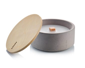 Betonfeuer® 'Suma - M' by Beske-Manufaktur with 'permanent wick' | Ø14cm | Candle | Tabletop fire | Garden torch | 100% handmade 'Made in Germany'