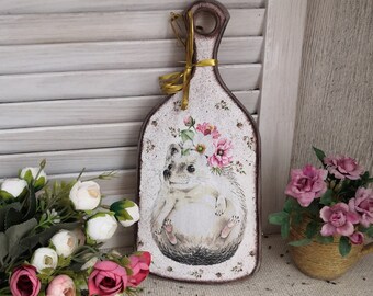 Riccio Arredamento cucina Tagliere in legno Festa della mamma Arte della cucina Tagliere Tagliere che serve Tagliere Utensili da cucina Regalo di compleanno