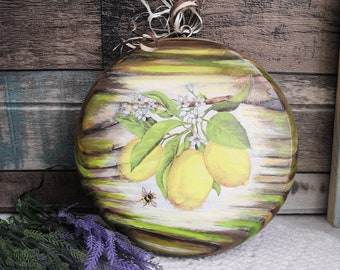 Decoro Limone Tagliere per formaggi Tagliere per la cucina Tagliere in legno Decoro Festa della Mamma Tagliere per la casa da tagliare per servire Tagliere