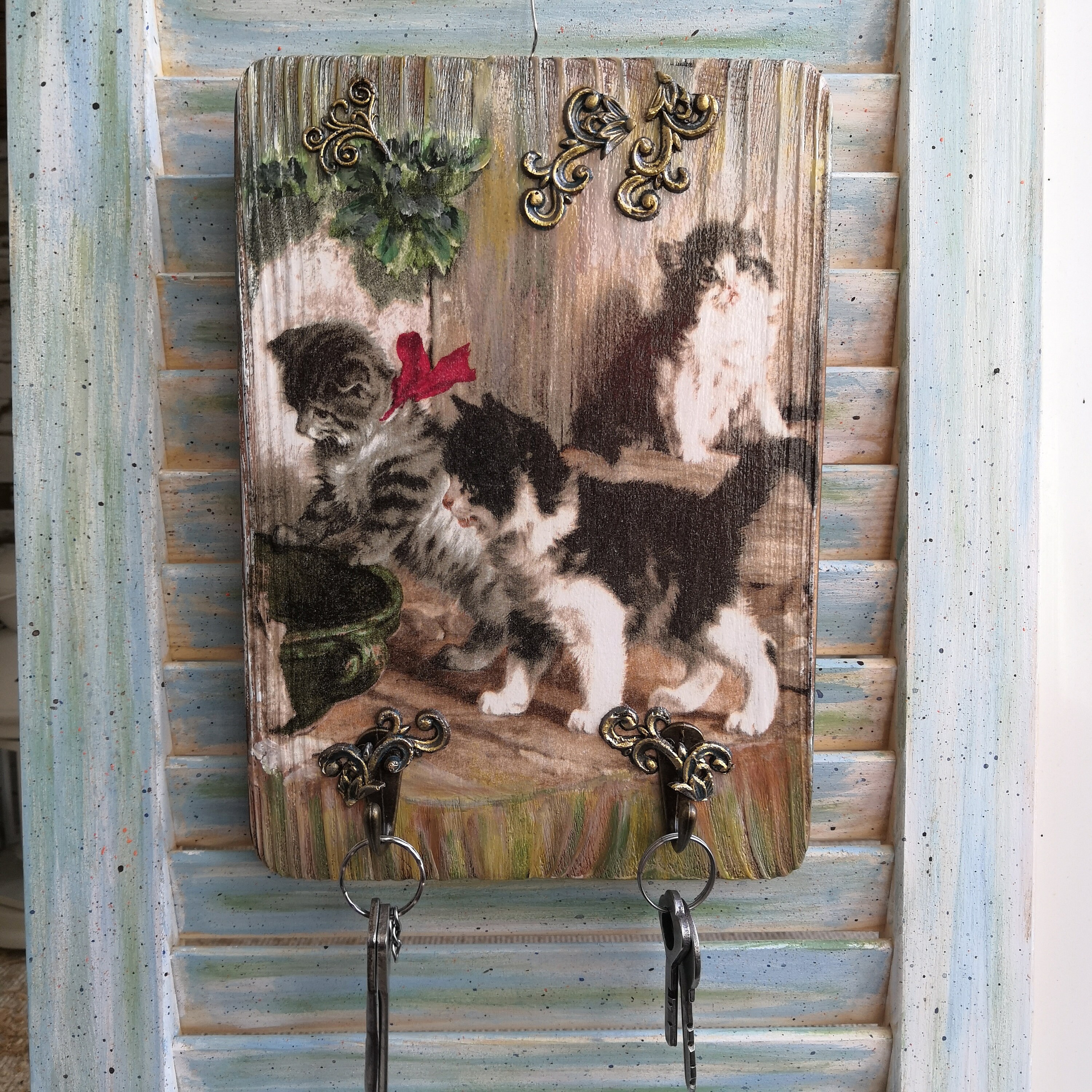 Wall Hanger Cats Wooden Hanger for Hanging Things Gift for a Etsy