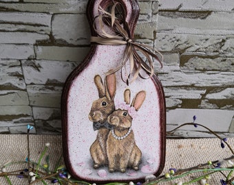 Bordo per cucina Pasqua Coniglio di legno bordo Decor Per la tavola di cucina per la casa per il taglio per servire Chopping board piccola tavola
