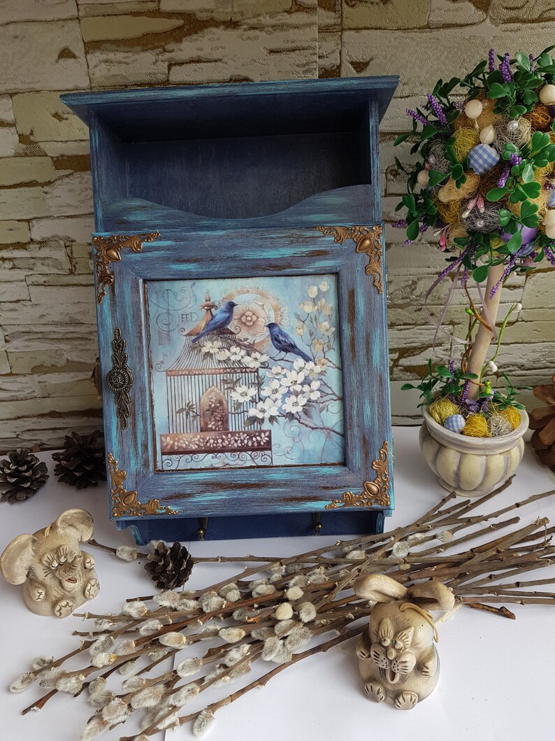 Key Cabinet Holder For Wall Wooden Image 0