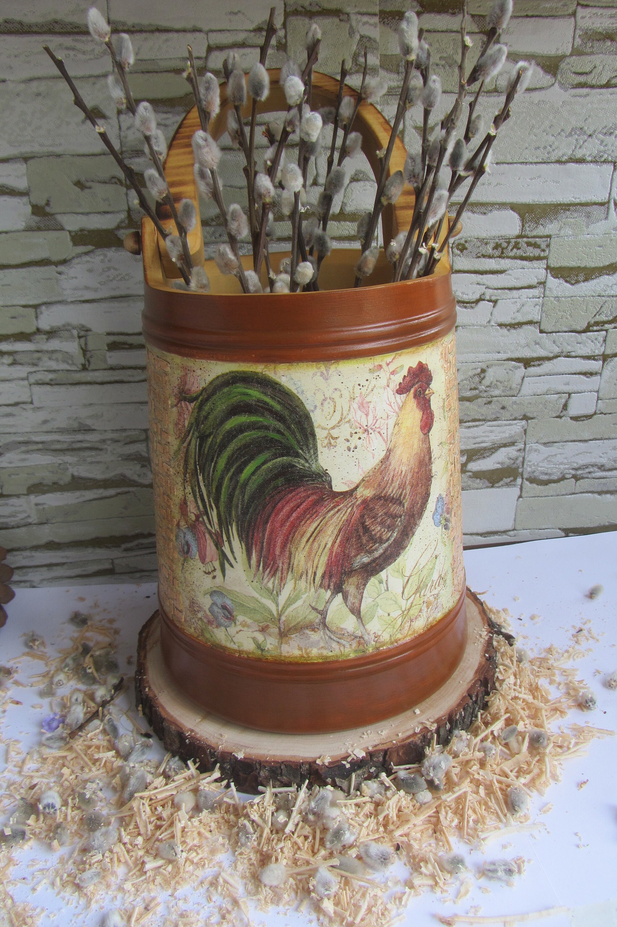 Eimer Holzeimer Rustikaler Eimer Ostern Geschenk Mama Geschenk | Etsy