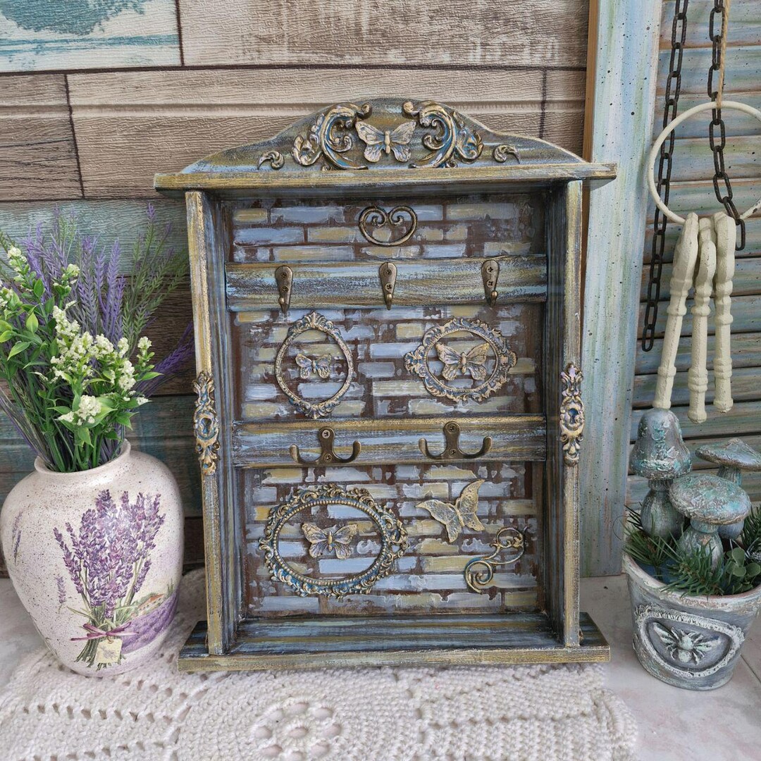 Beetle Key Organizer Handmade Wooden Key Rack Key Cabinet Key Box Wall ...