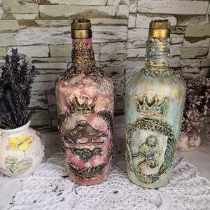 Bottle vintage Bottle festive Kitchen bottle Kitchen decor Decorative bottle Glass bottle Valentine&#39;s Day Gift for man Christmas gift