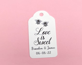 Love is Sweet, Gift Tags, Honey Bee, Favour Tags, Favor Tags, Treat Tags, Weddings, Bridal Showers, Baby Showers, Love is Sweet, Canada