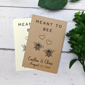 Meant To Bee, Seed Packets, Floral, Save the Bees, Wildflower Seeds, Bridal Shower, Wedding Favors, Bee and Butterfly Mix, Seed Envelopes