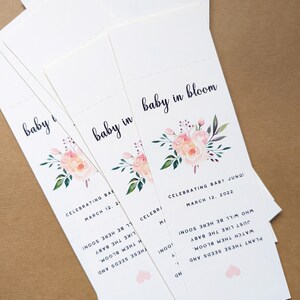 Baby in Bloom, Wildflower Butterfly Mix, Handmade and Personalized Wildflower Mix Seed Packet Envelope Favours image 6