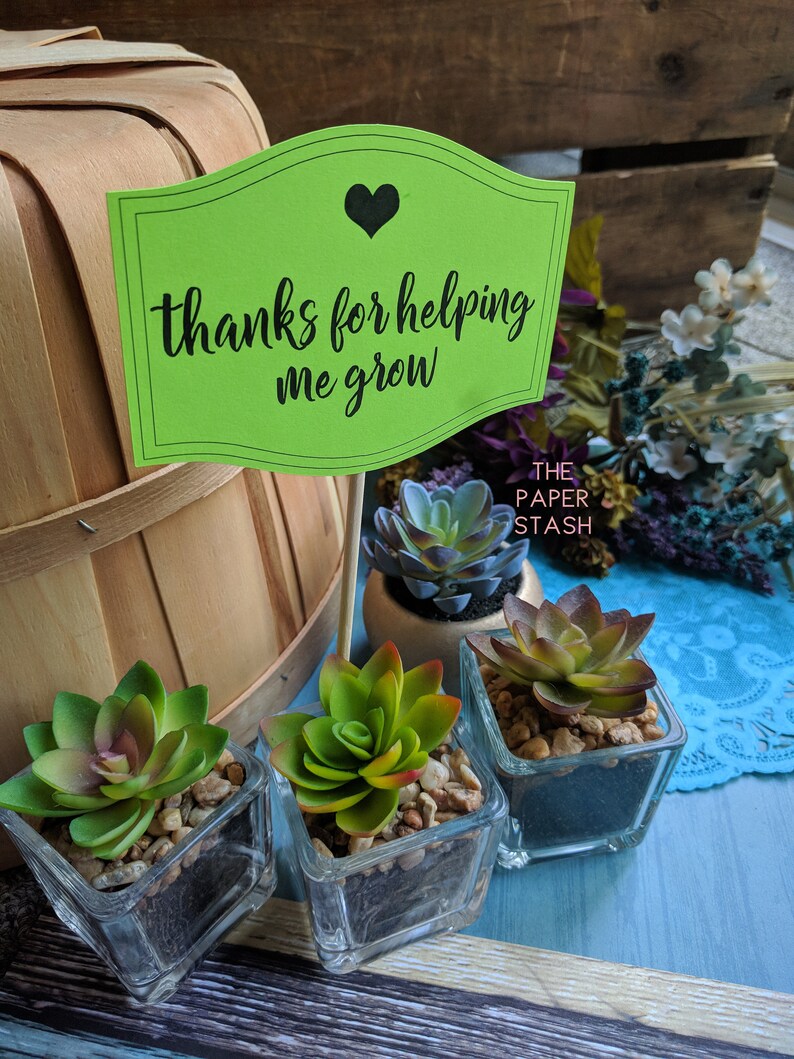Diy Ideas Gift Thank You Gift Card Teacher Card Printable Thanks For Helping Me Grow Plants End Of Year Labels Flowers Cards Paper Party Supplies Greeting Cards Dalasmaker Se