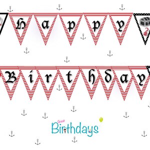 Pirate printable Birthday Banner