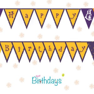 Ghost and Witch printable Birthday Banner