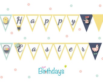 Happy Easter printable Banner