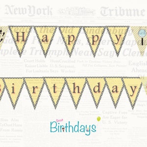 Detective printable Birthday Banner
