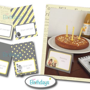 Detective printable and customizable Food labels
