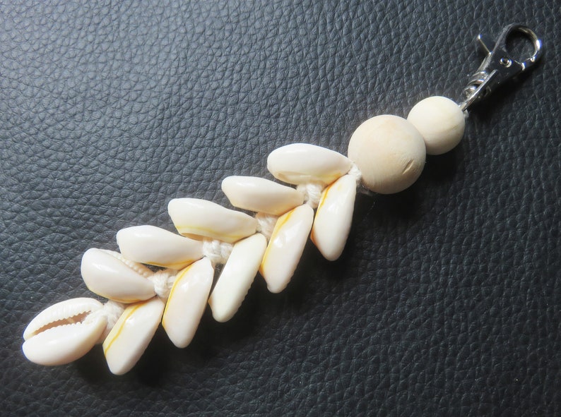 cauris porte-cl\u00e9s bijou de sac 2 mod\u00e8les coquillages
