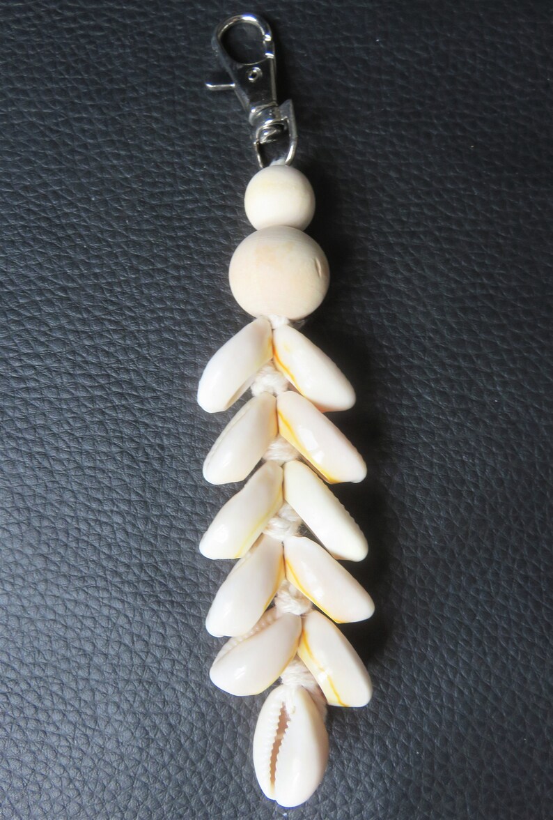 cauris porte-cl\u00e9s bijou de sac 2 mod\u00e8les coquillages