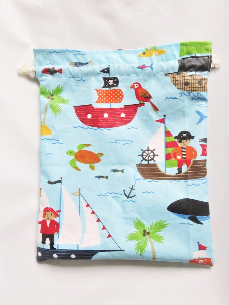 tissu enduit \u00e9tanche int\u00e9rieur et ext\u00e9rieur 32 x 25 cm les pirates bleu sac de piscine doubl\u00e9 sac de plage