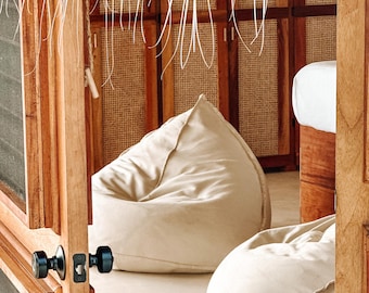 Sillón puff impermeable para exteriores: tumbona de patio resistente a la intemperie