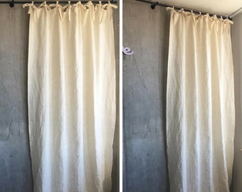 Pink Linen Fabric Curtain Panel Blackout Bedroom Window Etsy