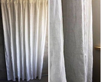 Linen curtains panels, custom window treatment, natural rustic country drapes, organic bedroom decor