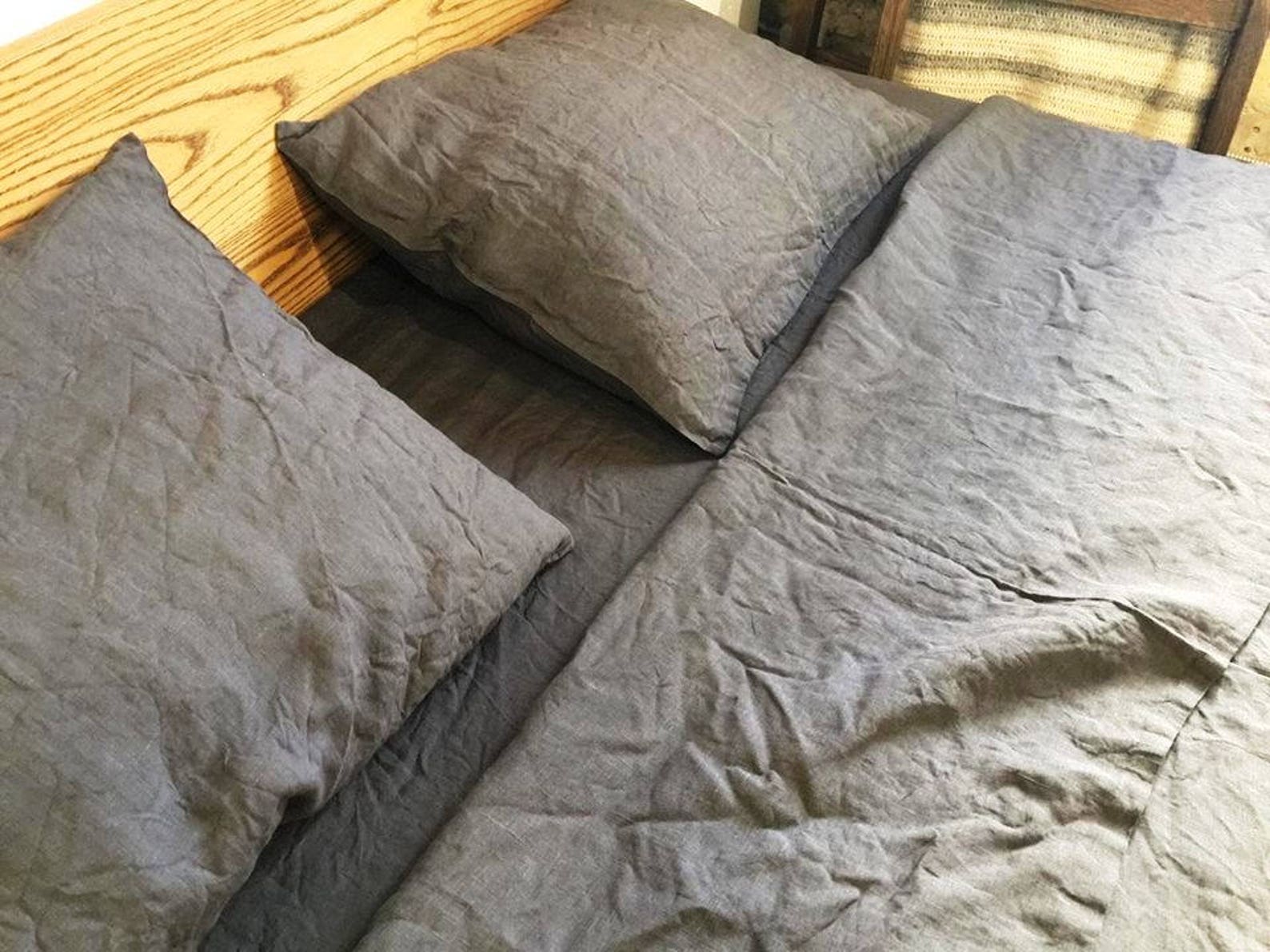 King Size Linen Bedding Set Organic Flax Linen Set Pure Etsy