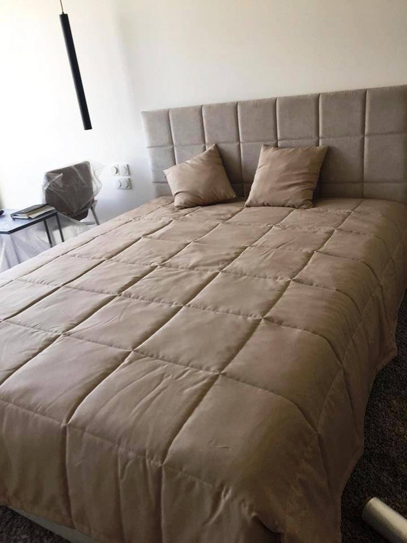 Twin Bed Throw Cover Queen Size Coverlet Beige King Image 0
