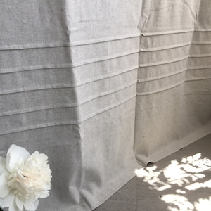Hemp window curtains, cotton bedroom treatment, organic home decor, sheer drape panel