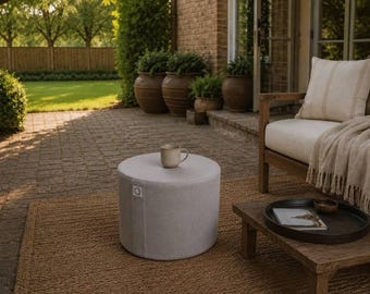 Handmade Hemp Floor Cushion, Square Ottoman Pouf, Scandinavian Minimalist Pillow