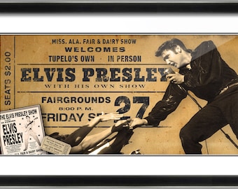 Elvis Presley 1956 ***DIGITAL FILE ONLY*** Concert poster / ticket stub / Printable