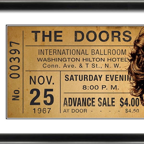 The Doors ***DIGITAL FILE ONLY***Ticket Stub Poster / concert poster / retro concert poster / vintage poster  / original design