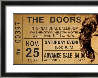 The Doors ***DIGITAL FILE ONLY***Ticket Stub Poster / concert poster / retro concert poster / vintage poster  / original design