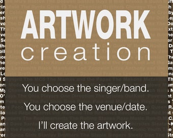 DIGITAL FILE ONLY*** Bespoke Ticket Stub Artwork / Printable