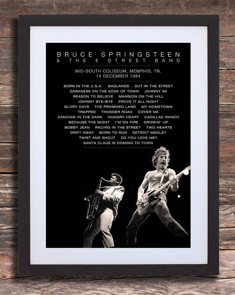 Bruce Springsteen Concert Setlist DIGITAL FILE Printable Etsy